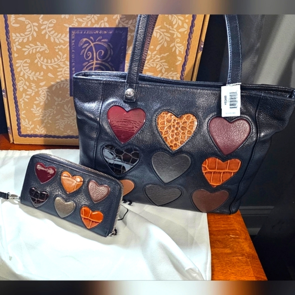 Black Brighton-Molly Heart stamp Purse and Wallet
